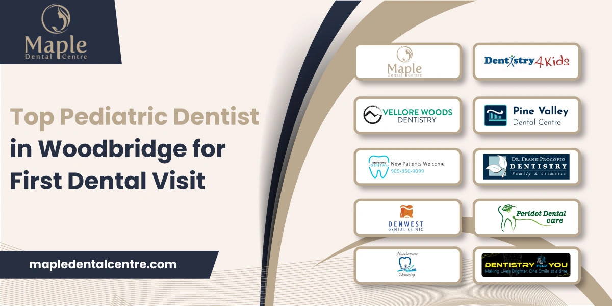 Parent and child at a first dental check-up