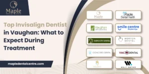 Clear Invisalign aligners and case